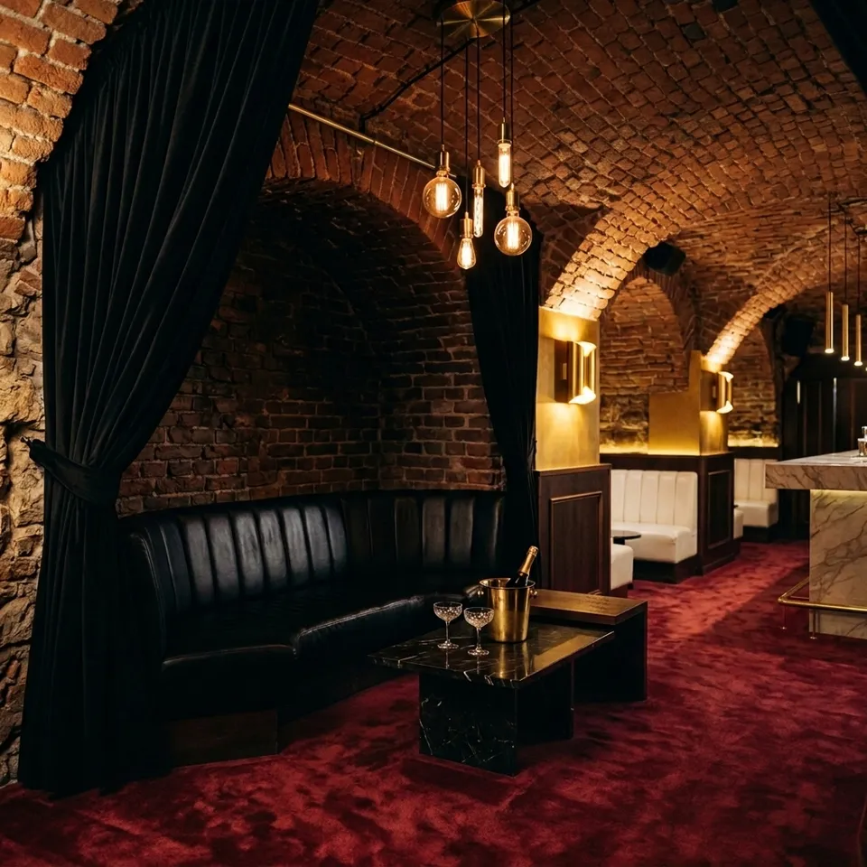 Prywatny salon w czerni